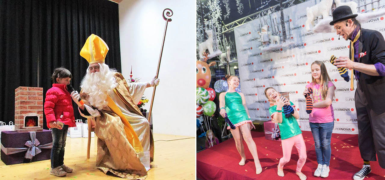 dedek mraz, obdarovanje otrok, �arobni december, veseli december, animacija za otroke, animacija v podjetju, �arodej, �arovnik, sam sebastian, �arovnije za otroke